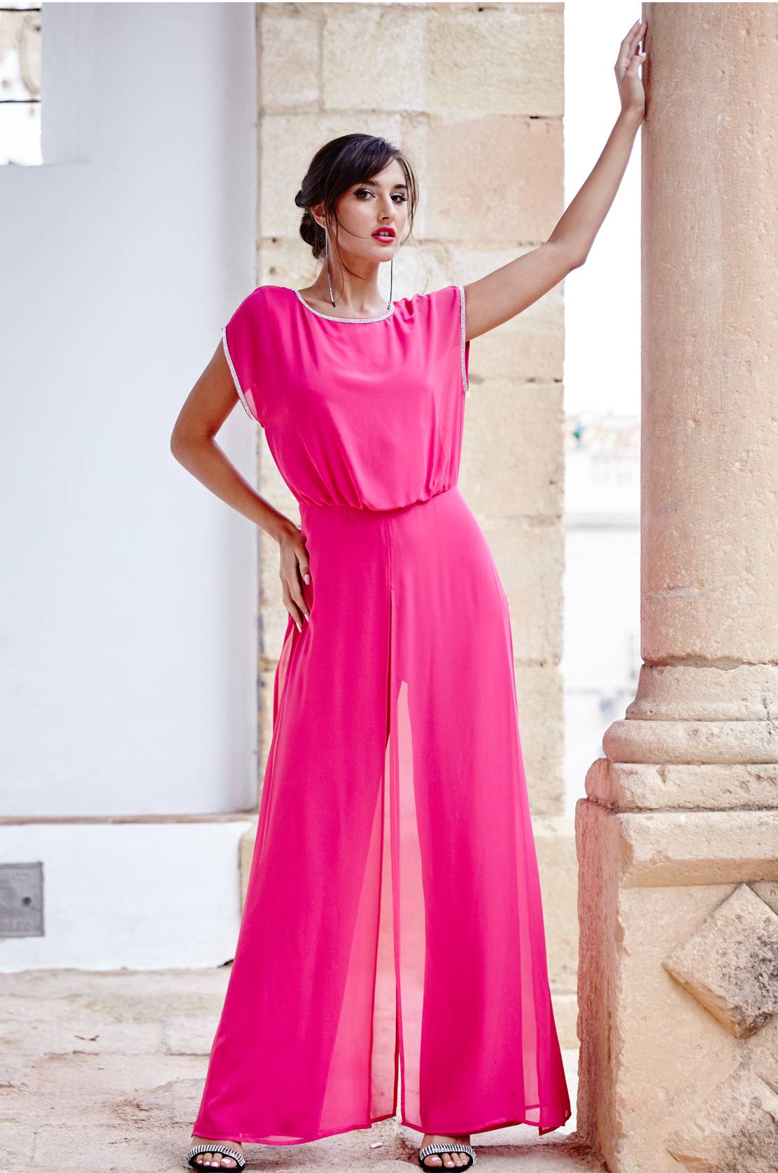 Frank Lyman Longline Camisole – Style 010 (Bright Pink)