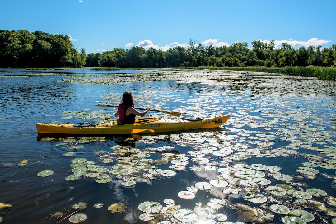 Kayak sur la Rivière-des-Mille-Îles, Parc de la Rivière-des-Mille-Îles