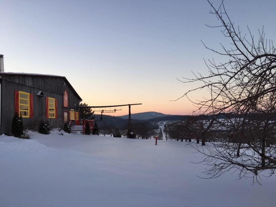 Cabane à pomme vu de l'extérieur