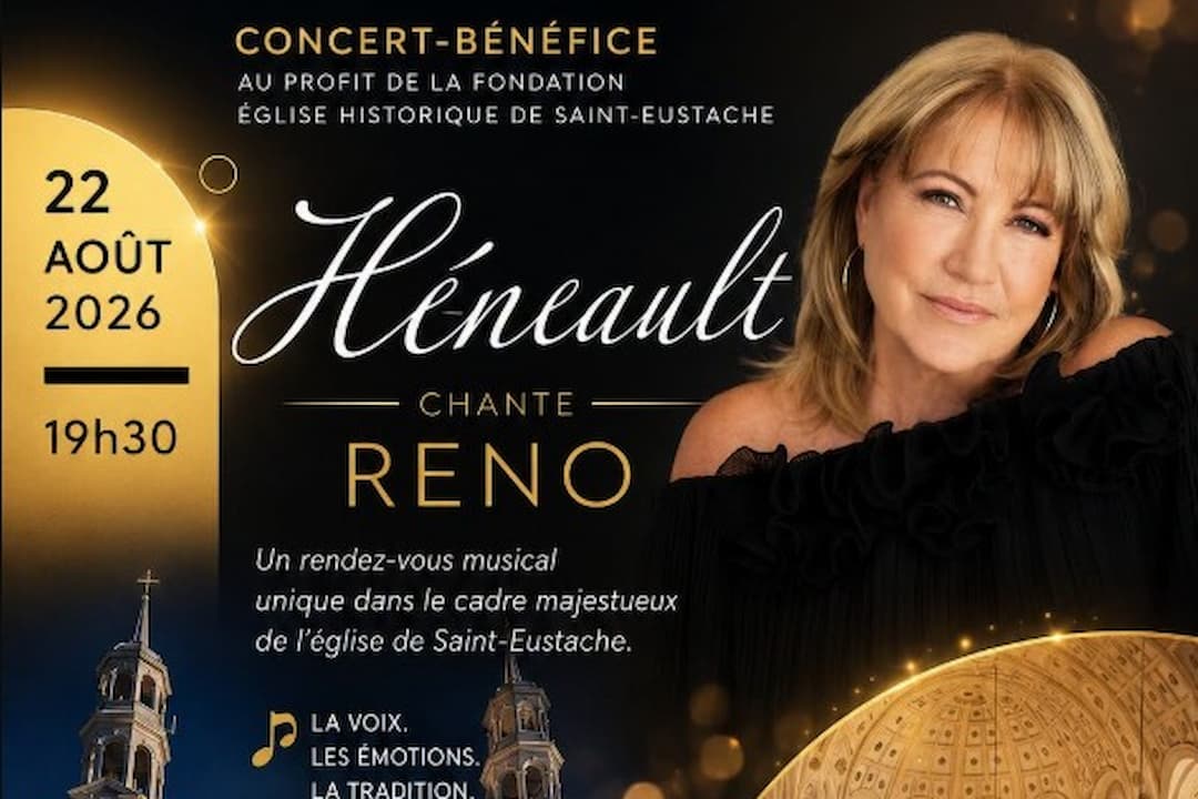 Héneault Chante Reno, concert bénéfice, 22 août 2026 èa 19h30