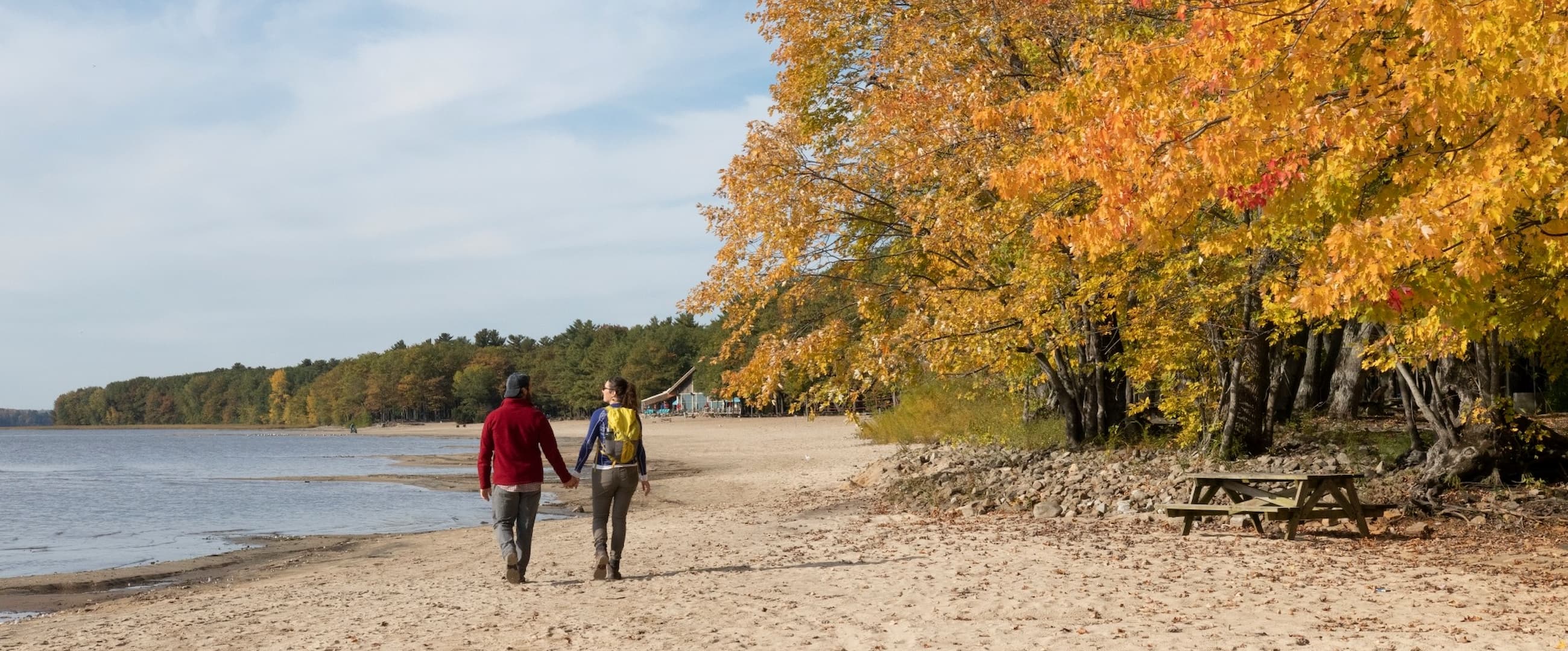 Randonnée au parc national d'Oka en automne